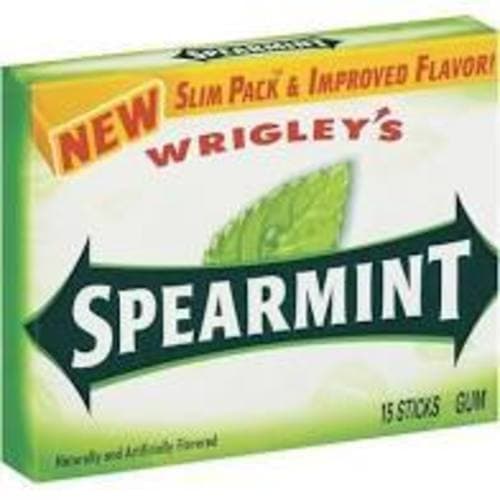 Wrigley's Slim Pack Spearmint Chewy Stick Gum