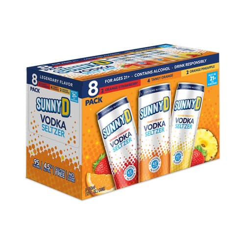 Sunny D Vodka Seltzer Variety Pack 8pk-12oz