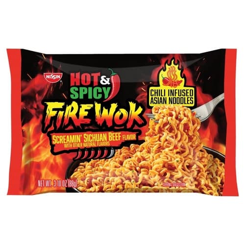 Nissin Firewok Asian Noodles • Screamin Sichuan Beef