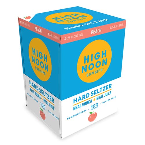 High Noon Peach Vodka Hard Seltzer 4pk