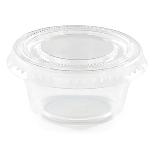 Plastic Portion Control Cups & Lids For Gelatin Shots