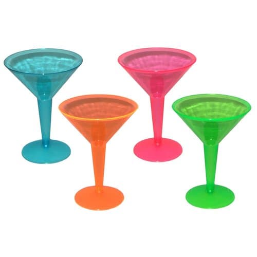 Party Essentials • Martini Glasses Neon 12 Count