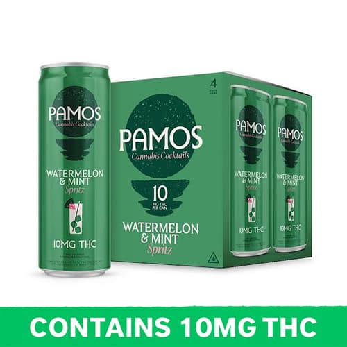 Pamos Watermelon Mint Spritz 10mg Delta 9 4pk Can