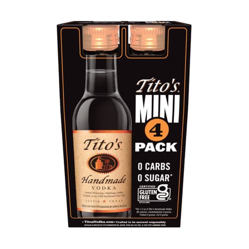 Tito’s Handmade Vodka 4pk Of 50ml’s