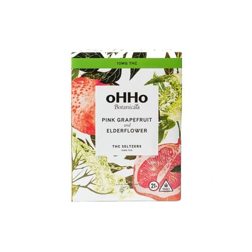Ohho Pink Grapefruit Elderflower Seltzer 10mg Delta 9 • 4pk Can