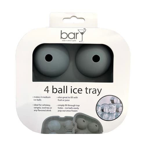 Bary Blueoco Ice Mold • 4 Spheres Grey 1.75" Diameter