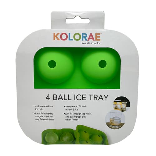 Kolorae Blueoco Ice Mold • 4 Spheres Green 1.75" Diameter
