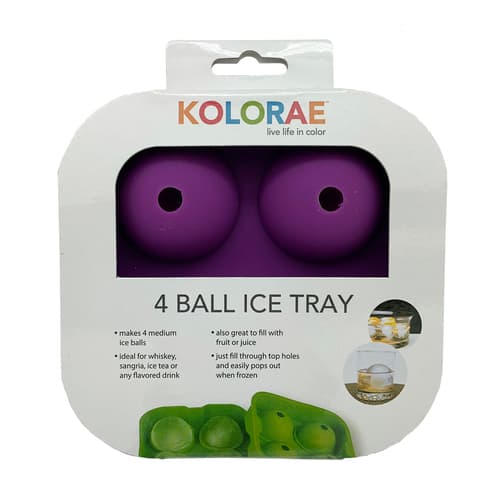 Kolorae Blueoco Ice Mold • 4 Spheres Purple 1.75" Diameter