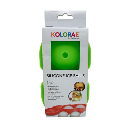 Kolorae Blueoco Ice Mold • 2 Spheres Green 2.5" Diameter