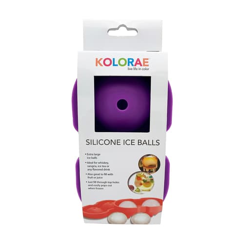 Kolorae Blueoco Ice Mold • 2 Spheres Purple 2.5" Diameter
