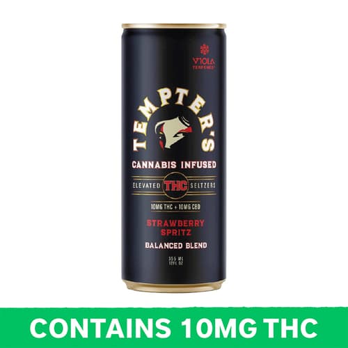 Tempters Strawberry Hybrid Spritz 10mg Delta 9 Single Can