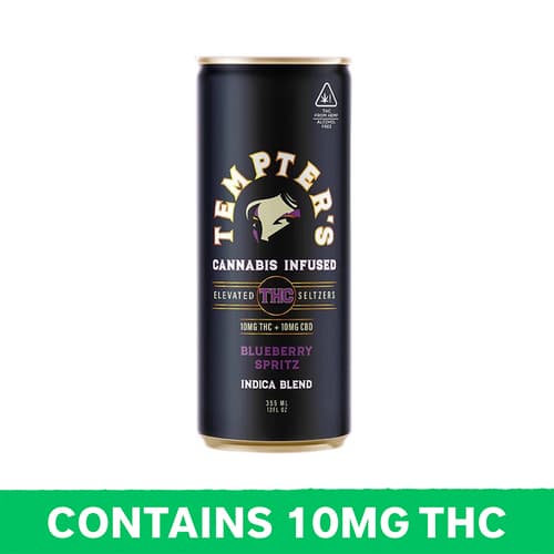 Tempters Blueberry Indica Spritz 10mg Delta 9 Single Can