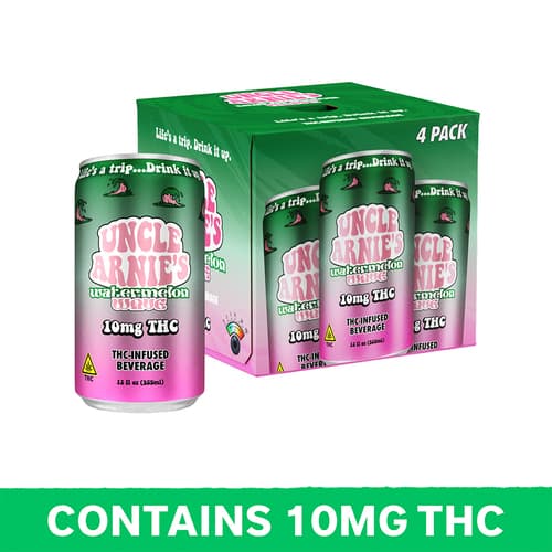 Uncle Arnie's Watermelon Wave 10mg Delta 9 4pk Can