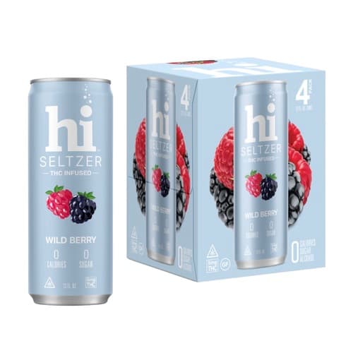 Hi Wild Berry 5mg Delta 9 Seltzer • 4pk Can