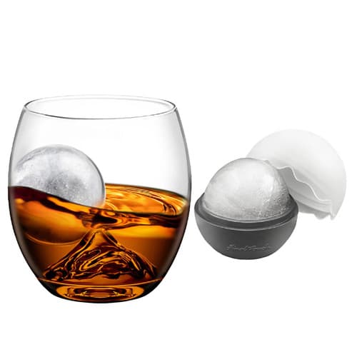 Final Touch On The Rocks Glass With Ice Ball Mold
