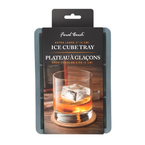 Final Touch Silicone Ice Cube Mold  Makes Six 2 Inch Cubes